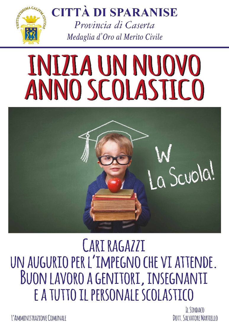 Www Comunedisparanise It Auguri Di Buon Lavoro Per Il Nuovo Anno Scolastico 16 17